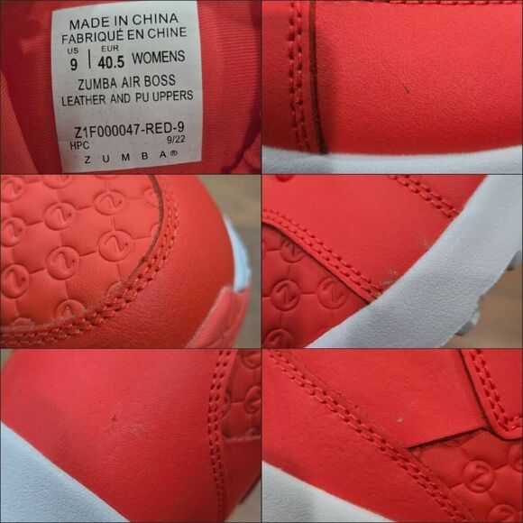 Zumba Air Boss High Top Red Sneakers(F001)-Size 9 Unisex - Picture 11 of 11